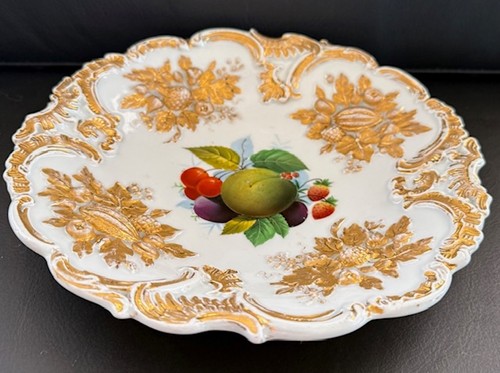 Antico piatto frutta rococò
