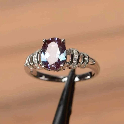 Anello solitario - , in