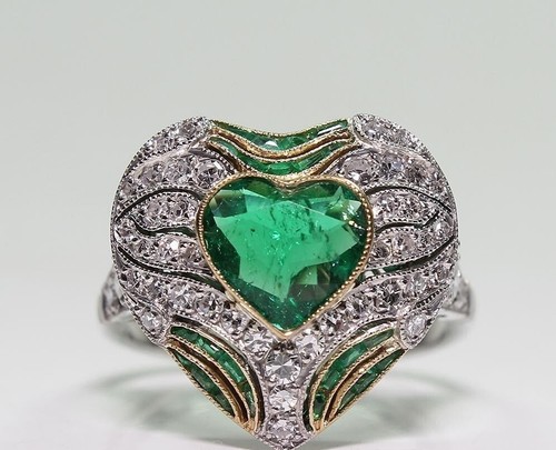 Anello donna vintage - , smeraldo
